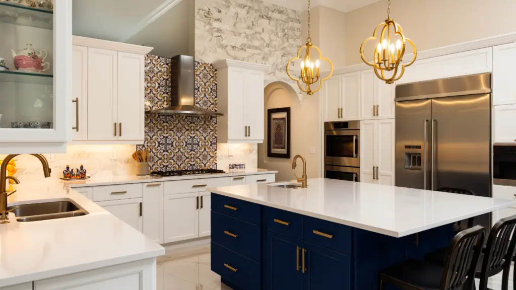 Kitchen with renewed cabinets and finishes