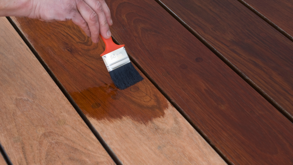 Deck painting services being done by experts with many years of experience