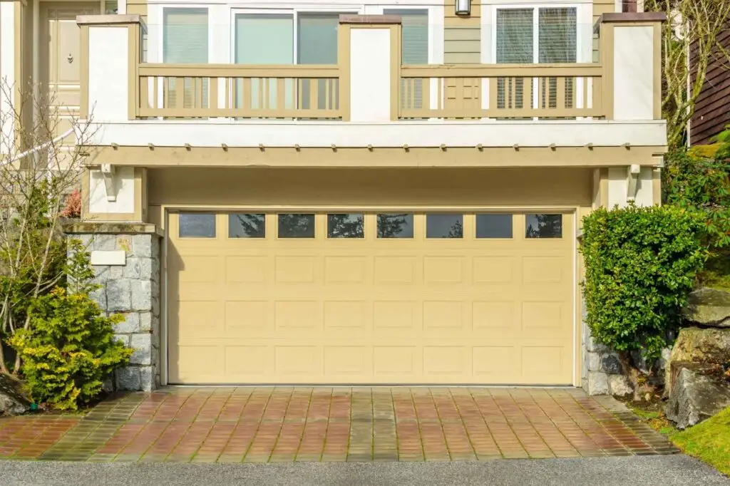 garage door revitalized after a professional painting service